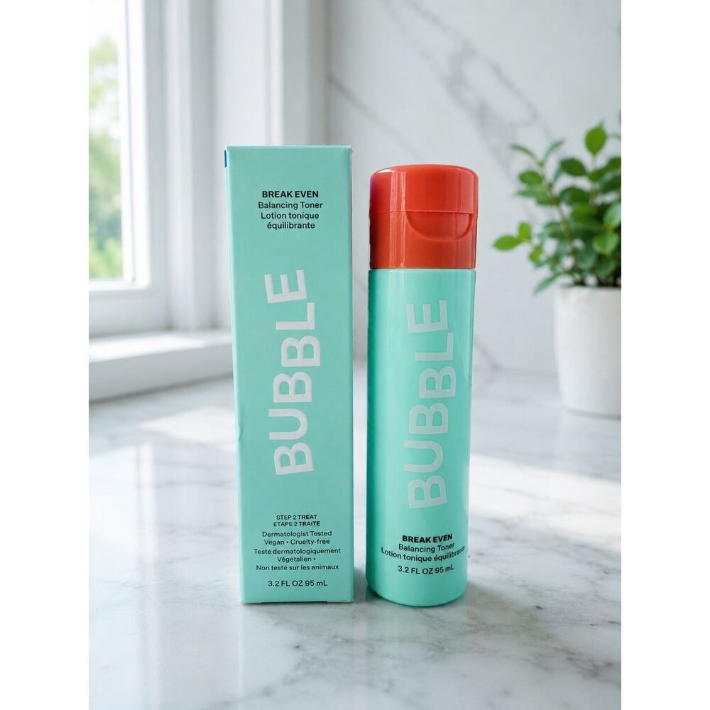 $25 New Bubble Break Even Balancing Toner 3.2 oz 95 ml New Vegan Skin Toner
